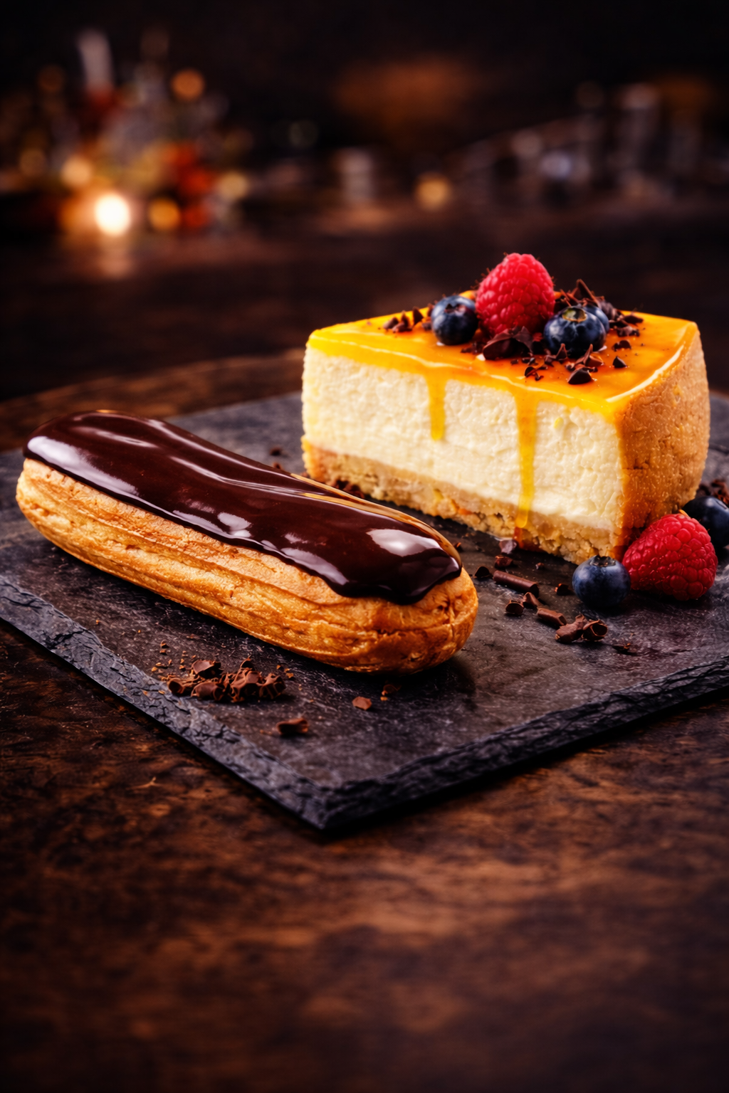 Десерты Chill Out Tver — эклер и чизкейк